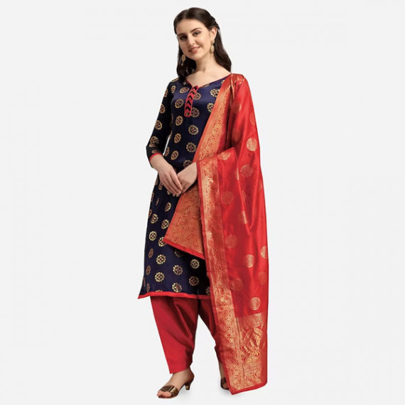 https://soulstylez.com/products/navy-blue-red-woven-design-banarasi-unstitched-dress-material