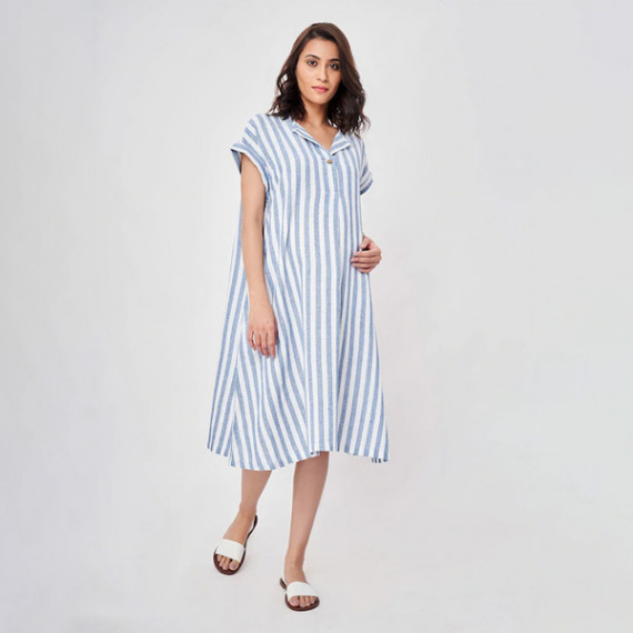 https://soulstylez.com/products/blue-striped-maternity-shirt-midi-dress